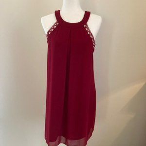 iZ Buyer NEW merlot color halter dress, size large (junior)